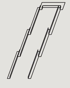 Kołnierz do balkonu dachowego Velux EEW M08 0000 RAL 7043 78x140