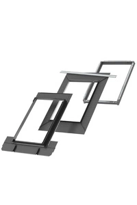 Kołnierz z BDX do okna dachowego Velux EDQ FK08 2000L RAL 7043 66x140 do blachy na rąbek