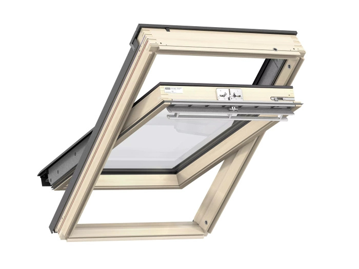 Okno dachowe Velux GLL MK06 1064 RAL 7043 78x118 3-szybowe drewniane