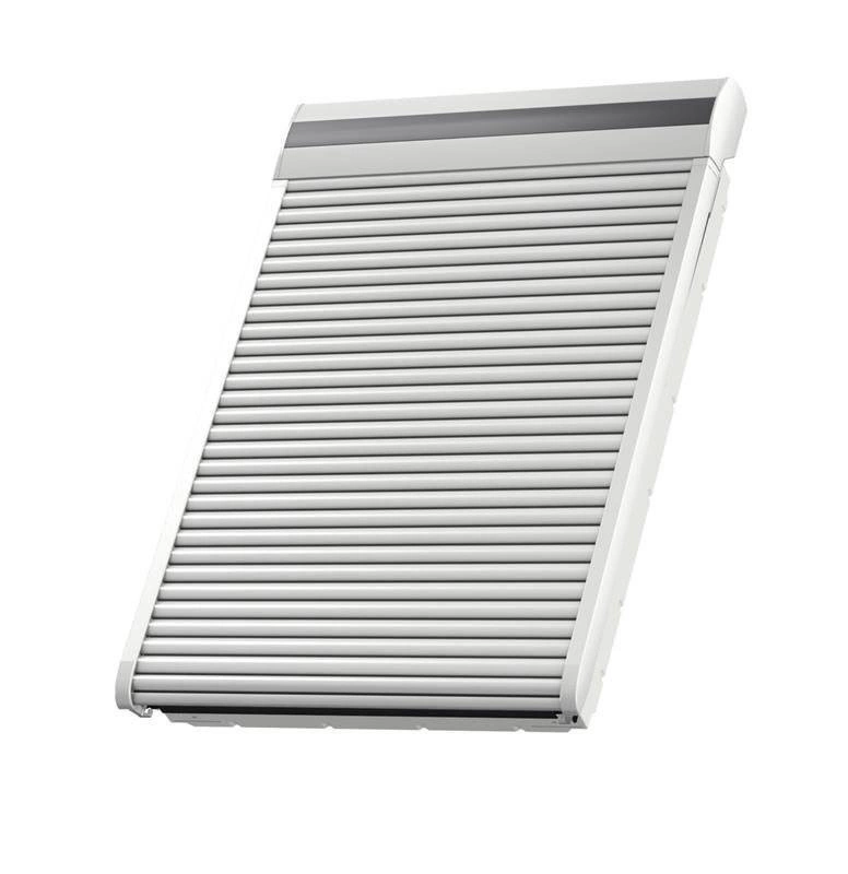 Roleta zewnętrzna do okna dachowego Velux SSL CK04 0700S jasnoszara 55x98 solarna