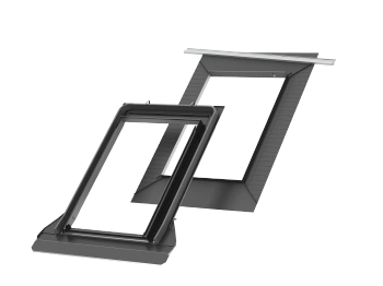 Kołnierz z BFX do okna dachowego Velux EDT CK01 1000 RAL 7043  55x70 do dachówki płaskiej