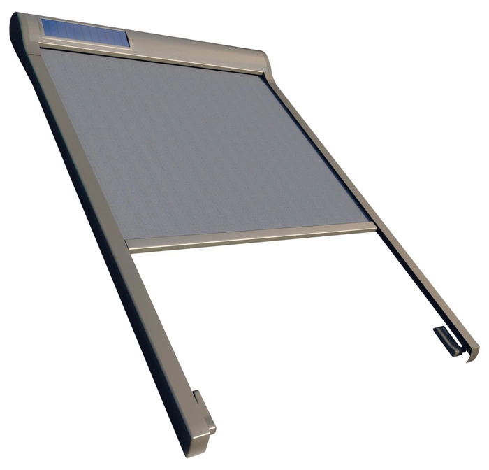 Markiza zewnętrzna do okna dachowego Fakro AMZ ZW Sol 089 RAL 7016 RC 114x118 solarna