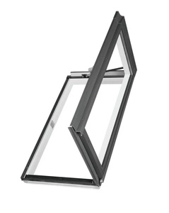 Okno dachowe wyłazowe Fakro FWU U5 RAL 7022 66x98 3-szybowe drewniano-poliuretanowe