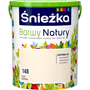 Farba do ścian lateksowa ŚNIEŻKA Barwy Natury lilia wodna 148 mat 5l
