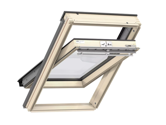 Okno dachowe Velux GLL SK06 1064 RAL 7043 114x118 3-szybowe drewniane