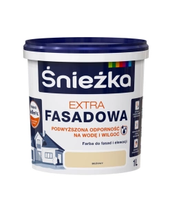 Farba do fasad i elewacji ŚNIEŻKA Extra Fasadowa beżowa 1 l