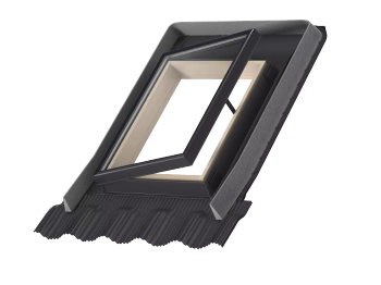 Wyłaz dachowy Velux VLT 034 1000 RAL 7043  48x85 szyba zespolona drewniany