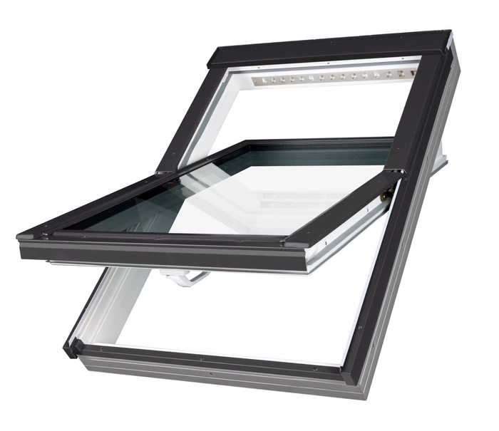 Okno dachowe FAKRO PTP-V U4 RAL 7016 55x118 3-szybowe