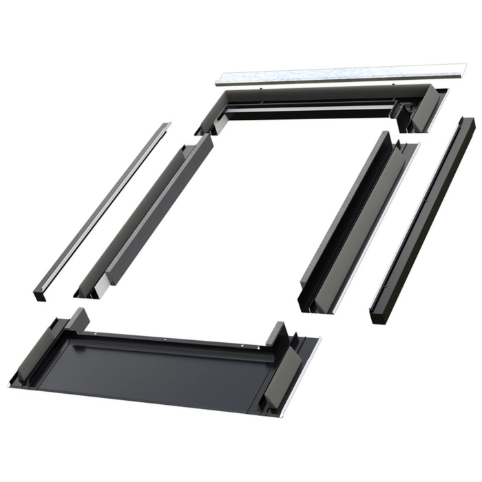 Kołnierz do okna dachowego Fakro EZV-FT RAL 9005 114x118 do dachówki płaskiej