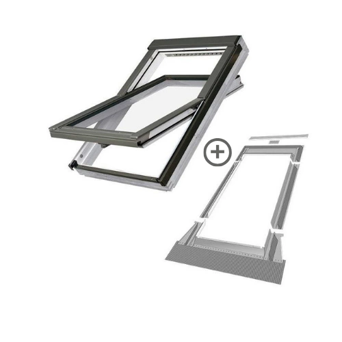 Okno dachowe ROOFLITE+ TRIO PINE 78x118 3-szybowe + kołnierz