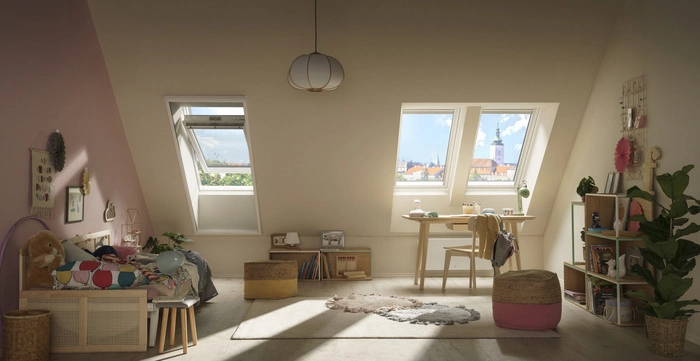 Okno dachowe Velux GLU MK04 0061 RAL 7043 78x98 3-szybowe drewniano-poliuretanowe