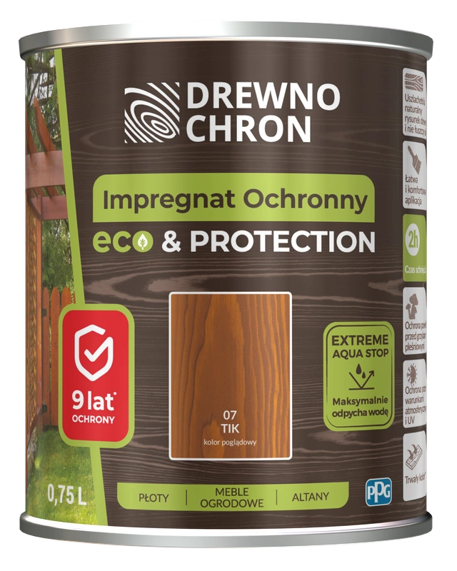 Impregnat do drewna DREWNOCHRON IMPREGNAT OCHRONNY ECO&PROTECTION tik 0,75l