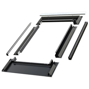Kołnierz do okna dachowego Fakro EZV-FT RAL 9005 114x118 do dachówki płaskiej