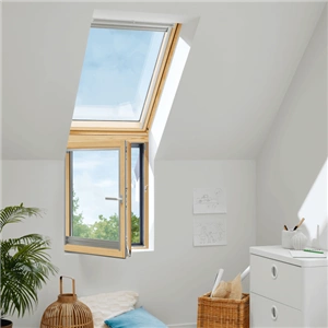 Okno dachowe kolankowe VELUX VFA MK36 3068 55x55 3-szybowe drewniane