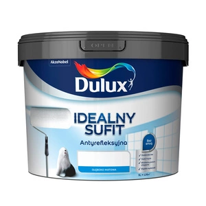 Farba do ścian i sufitów lateksowa Dulux IDEALNY SUFIT biała mat  9L