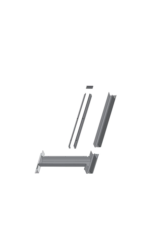 Kołnierz do okna dachowego Fakro KXN-5 RAL 7022 78x118 kombi blokowy po pokryć falistych