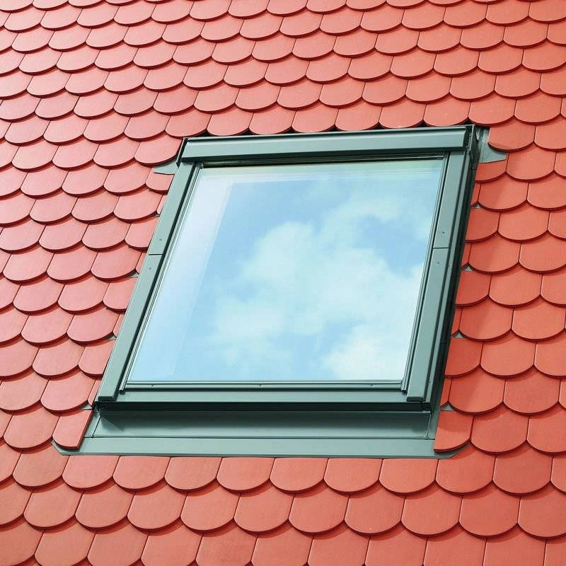 Kołnierz z BFX do okna dachowego Velux EDB MK10 1000 RAL 7043 78x160 do karpiówki