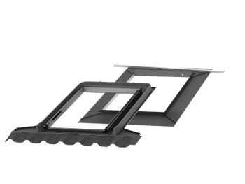 Kołnierz z BFX do okna dachowego Velux EDG MK08 1000U RAL 7043  78x140 do niskiego kąta nachylenia dachu
