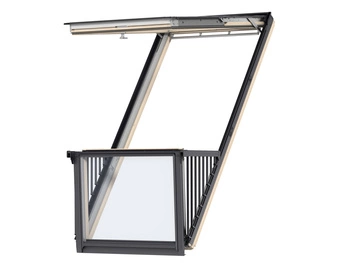 Balkon dachowy Velux GDL 3066 MK19 78x252 3-szybowy drewniany