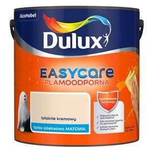 Farba do ścian i sufitów lateksowa Dulux EasyCare Totalnie kremowy mat 2,5L