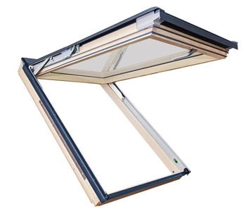 Okno dachowe Fakro FPP-X MAX P50 APMX RAL 7016 94x98 3-szybowe drewniane