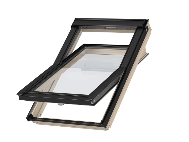 Okno dachowe VELUX GLL 1561B MK06 78x118 3-szybowe drewniane czarne