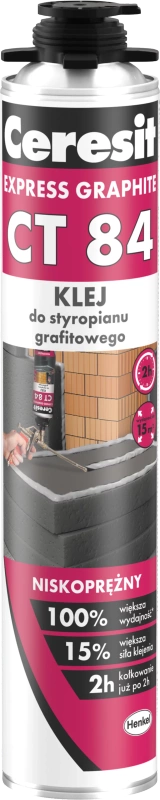 Klej poliuretanowy Ceresit CT 84 Express do styropianu grafitowego 850 ml