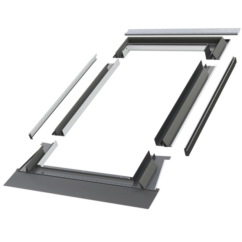 Kołnierz do okna dachowego Fakro EZV-P RAL 7022 78x186 do pokryć falistych