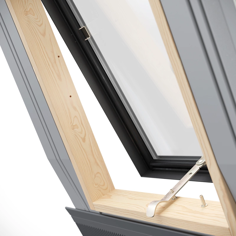 Wyłaz dachowy ROOFLITE+ Fenstro K300U 45x73 z ogranicznikiem i kołnierzem paroprzepuszczalnym