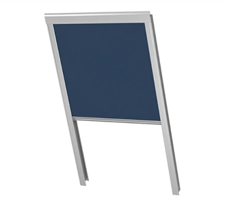 Roleta do okna dachowego ROOFLITE+ DUA F4A 4212 VL zaciemniająca granatowa 66x98