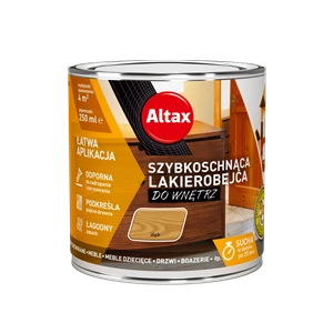 Lakierobejca do drewna ALTAX szybkoschnąca do wnętrz dąb połysk 0,25l