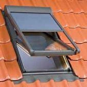 Markiza zewnętrzna do okna dachowego Fakro AMZ Z-W/089 RAL 7022 114x140 elektryczna