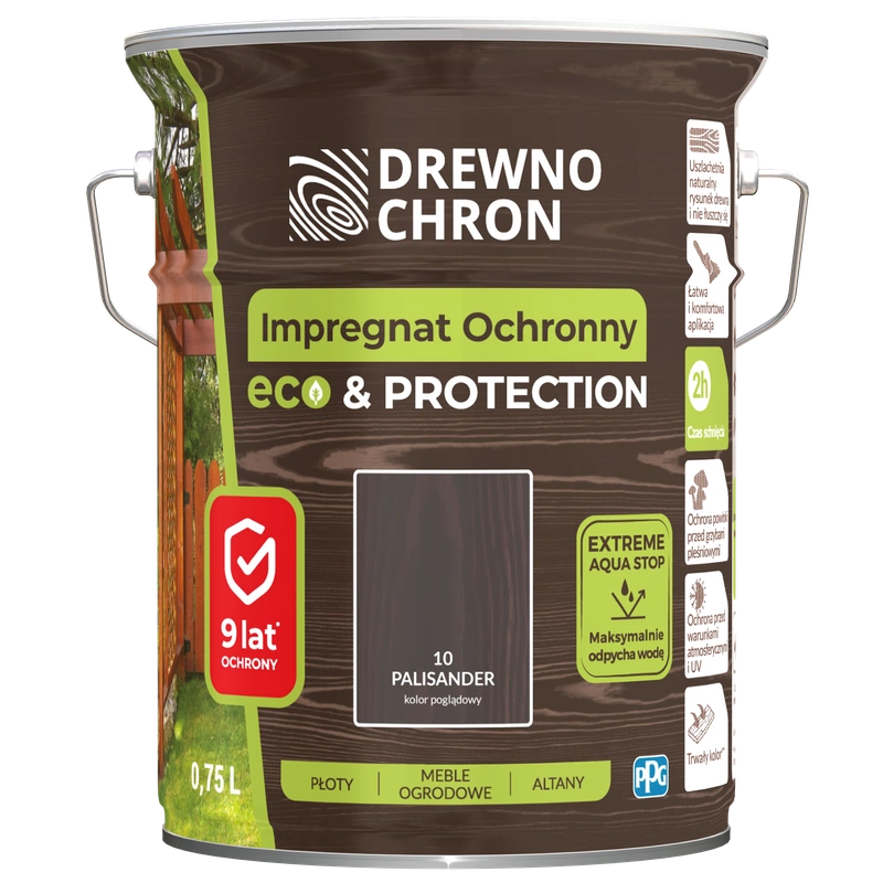 Impregnat do drewna DREWNOCHRON IMPREGNAT OCHRONNY ECO&PROTECTION palisander 4,5l