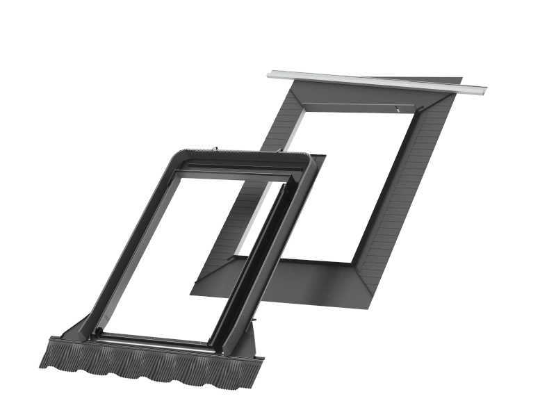 Kołnierz z BFX do okna dachowego Velux EDW PK06 1000 RAL 7043  94x118 do pokryć wysokoprofilowanych