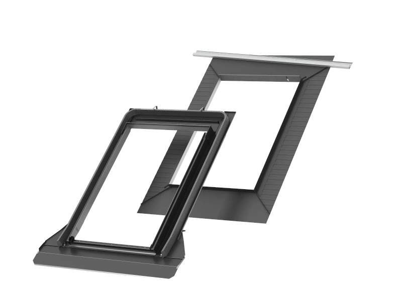 Kołnierz z BFX do okna dachowego Velux EDT MK06 1000 RAL 7043  78x118 do dachówki płaskiej