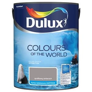 Farba do ścian i sufitów lateksowa Dulux Kolory Świata Grafitowy Zmierzch mat 5L