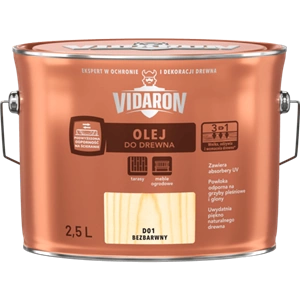 Olej do drewna VIDARON bezbarwny mat 2,5l