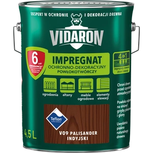 Impregnat do drewna VIDARON Powłokotwórczy palisander indyjski V09 mat 4,5l