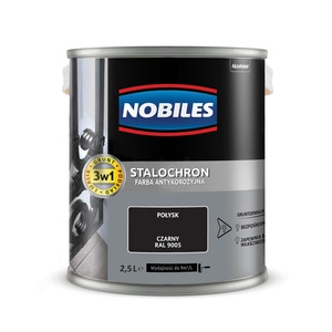 Farba antykorozyjna NOBILES Stalochron Czarny RAL 9005 połysk 2,5l