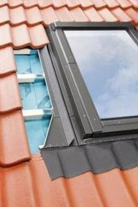 Kołnierz do okna dachowego Fakro EHV-P RAL 7022 55x160 do pokryć falistych