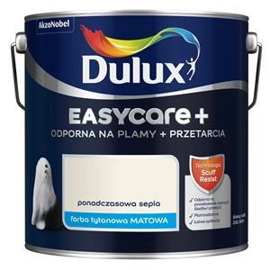 Farba do ścian i sufitów lateksowa Dulux EasyCare+ Plamy+Przetarcia Ponadczasowa Sepia mat 2,5L