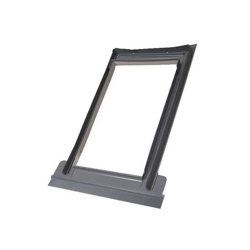 Kołnierz do okna dachowego SKYFENS SKYLIGHT RAL 8019 114x140 do pokryć falistych