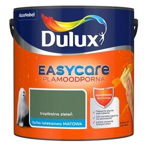 Farba do ścian i sufitów lateksowa Dulux EasyCare Tropikalna Zieleń mat 2,5L