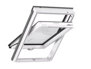 Okno dachowe Velux GLU MK10 0064 RAL 7043 B RAL 7043  78x160 3-szybowe drewniano-poliuretanowe