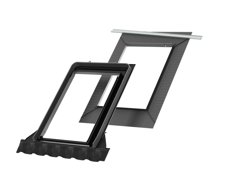 Kołnierz do okna dachowego Velux EDW CK04 2500 czarny  55x98 do pokryć wysokoprofilowanych