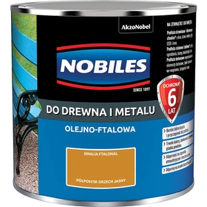 Farba do drewna i metalu olejno- ftalowa NOBILES FTALONAL Orzech Jasny półpołysk 0,25l