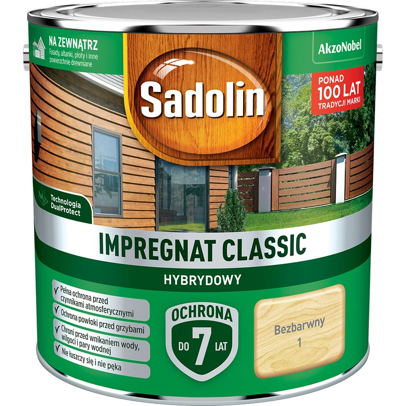 Impregnat do drewna SADOLIN Classic hybrydowy Bezbarwny 2,5l