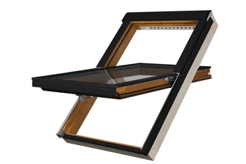 Okno dachowe Fakro PTP-V/GO U4 RAL 9005 78x78 3-szybowe PVC
