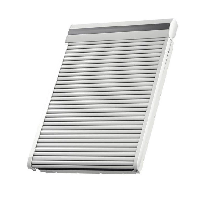 Roleta zewnętrzna do okna dachowego Velux SML PK06 0700S jasnoszara 94x118 elektryczna