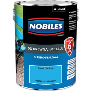 Farba do drewna i metalu olejno- ftalowa NOBILES FTALONAL Lazurowy półpołysk 5l